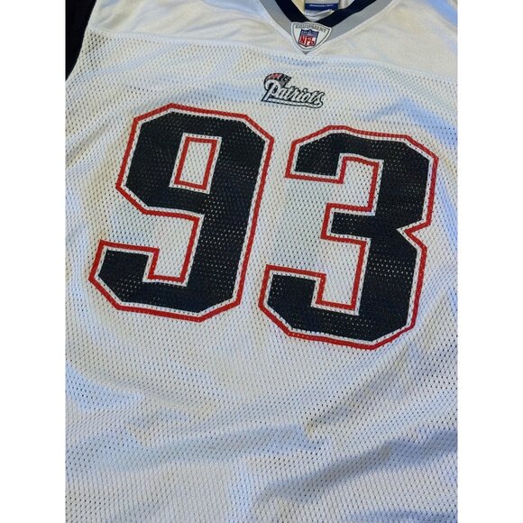 Reebok New England Patriots Richard Seymour #93 White NFL Football Jersey Large - Picture 5 of 7